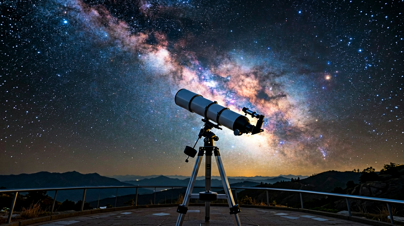星空观测站望远镜指向银河