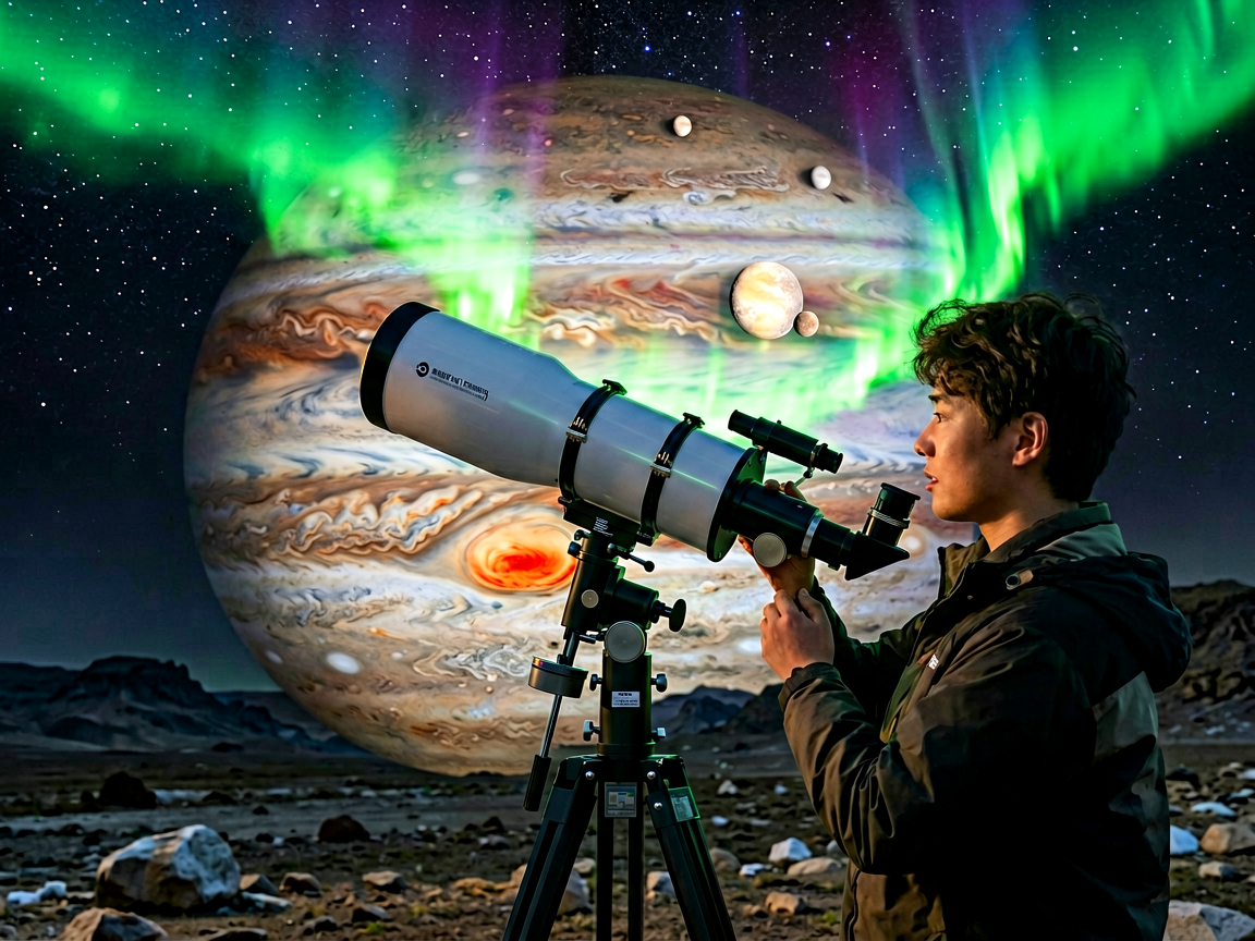 望远镜观测木星